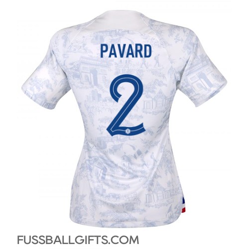 Frankreich Benjamin Pavard #2 Fußballbekleidung Auswärtstrikot Damen WM 2022 Kurzarm